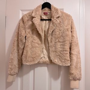 Cute fluffy crop jacket